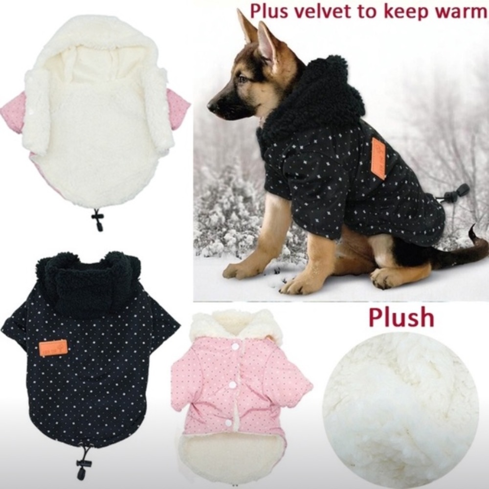 Pink and black puppy jackets 🐾